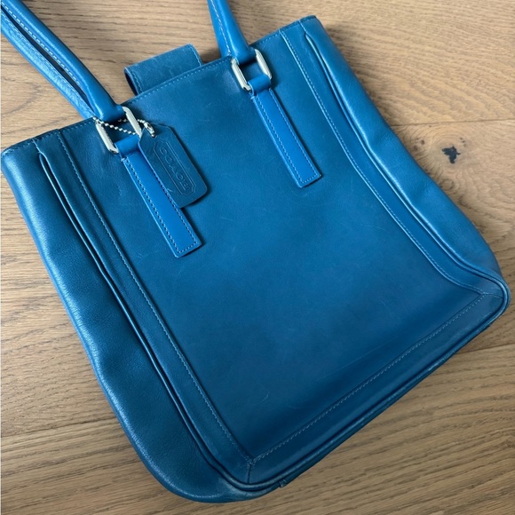 Coach Vintage Legacy Tote Bag – Teal Blue Leather - Bonnie Cashin - Picture 3 of 13